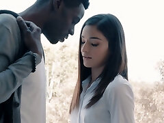 Palatable young hottie Emily Willis is fucked doggy by black boy