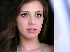 Two stunning white young chicks on the bed delectation each other softcore