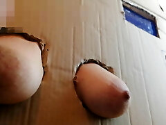 The boob box from the store. Nipple deep-throating