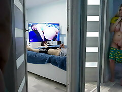 Stepdaughter spying on stepdad part 2