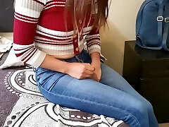 Shy teen with hairy beaver fucked in Missionary Pose - Amateur POV