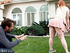 Super-cute Redhead Teen Gets Fucked By Step-DILF After Golf