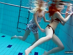 Zealous Katrin Bulbul luvs underwater nude swimming with hot girl