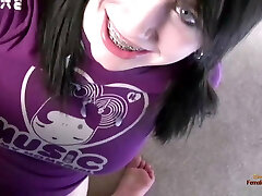 Busty dark-haired schoolgirl craving his warm cum Busty dark-haired schoolgirl craving his warm cum