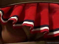 Pretty Jamey James sucking big pipe in cheerleader uniform Pretty Jamey James sucking big pipe in cheerleader uniform