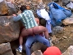 Extra horny superslut with big tits engages in FMM threesome