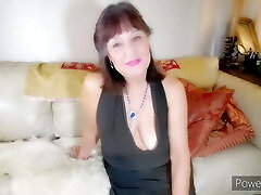Stroking my furry mature Latina pussy to get my panties wet