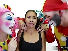 TwistedVisual.Com - Asian MILF Gangbanged and Double Pummeled by Clowns