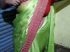 My Indian stepmom sundress liquidate and saree wear my front side I see and record video