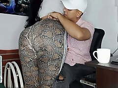 My secretary wants to negotiate a raise, but she knows that my meatpipe and her poon have to reach a hot, raw agreement