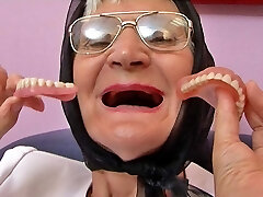 75 year old wooly grandma orgasms without dentures