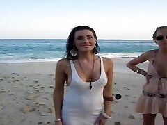 Adorable Kristy Joe showcases her hot body at the beach