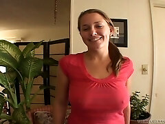 Drew Butterfly gives a wondrous titjob and jumps on a cock