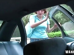 She delivers some amazing road head while clamping her nipples