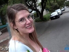 HD Point Of View video of Riley Rose with natural tits riding a dick