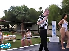 Lingerie Wrestling With Sport And Ig Models With Big Ass And Udders