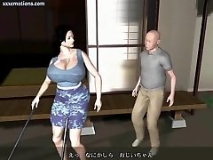 Animated milf with meaty breasts