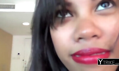 Smoking Hot Asian Teen In Sexy Pantyhose Tasting Penis