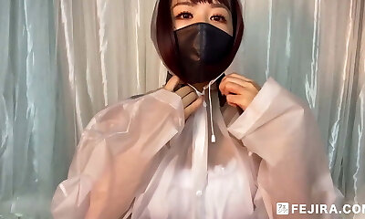 Fejira com - Raincoat bondage and climax 01