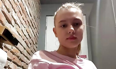 Very First time masturbation in the public. cumming