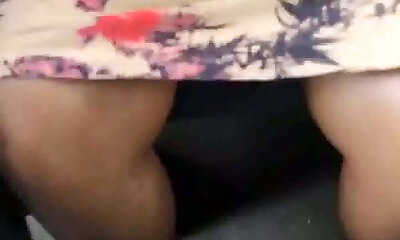 Sri Lankan aunty on a instruct shows her undies and pussy to me