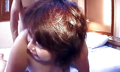 Chubby Chinese MILF got blindfolded