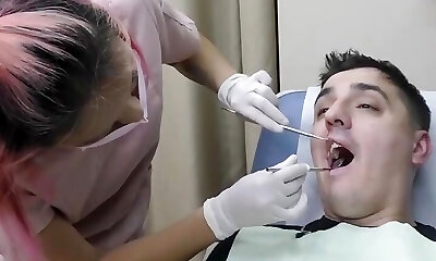 Canada Gets A Dental Exam From Hygienist Channy Crossfire ONLY On GuysGoneGynocom!