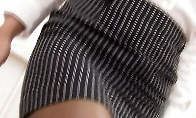 Japanese HORNY BABE TEARS UP HER PANTYHOSE TO RIDE A Good-sized