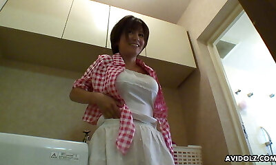 Japanese girl Meguru Kosaka is enjoying, uncensored