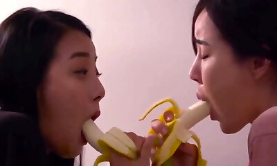 Eating banana