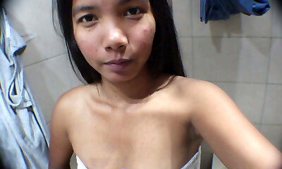 7 weeks pregnant asian teenager violates penis pump on monster coc