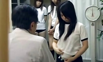 Japanese schoolgirls medical examination