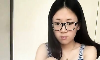 Striptease with cute japanese teen