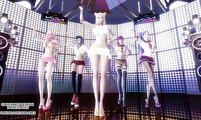 MMD Badkiz - Come Closer Mind-blowing Kpop Dance Ahri Akali Seraphine Kaisa Evelynn League Of Legends KDA