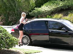 Blonde Babe Kate England Gets Fucked in the Backseat of a Car