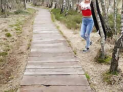 Risky bangla school xix In The Woods With Blonde Babe! REAL OUTDOOR! Litclit69