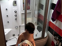 A video of my exgirl showering naked in the bathroom