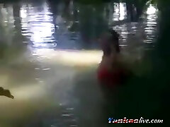 Bangla Girl Rina Bathing In Pond