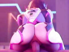 Overwatch 3D unique babe - D.Va Riding lesbienne russe xxxx sumy Sweet Intense Sex Fucking her rich Creamy Pussy DominotheCat