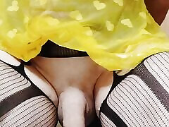 Crossdresser hot up skirt pusssy fingering Dildo Fun Sissy myanmar sex poon Training Huge Dildo in Ass