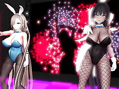Asuna x Karin Dancing - st kendall Bunny Suit With Pantyhose 3D HENTAI