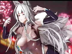 Azren Shinano - Thick Fox Girl Sexy Dance Gradual Undressing 3D HENTAI