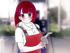Kana Arima works at a gas station, but she was offered sex! Hentai one baar only Idol&039;s Anime cartoon