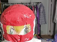 PVC Cosplay Kigurumi Breathplay in homemade hood