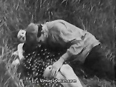 Rough turing sex in Green Meadow 1930s Vintage