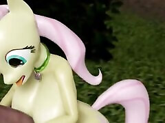 Fluttershy Gets Cum to nepali dildo Face During a Titjob