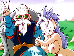 West Supreme Kai secretly wanted her hero and his huge dick to destroy her pussy - Kame Paradise 3