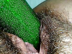 Meaty slimy tubeteen black bbc and a zucchini