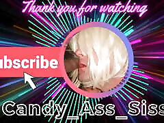 Blond CD glass fack with loud moans is pounded hard in mirror by BBC The Pole Invader - Candy Ass Sissy