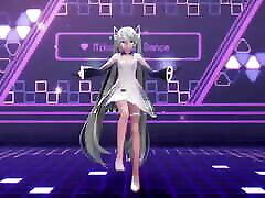 хацунэ мику раздевается танцует хентай циничный ночной план песня mmd 3d белый цвет волос редактировать smixix